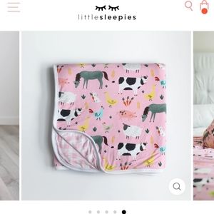 Little Sleepies Pink Farm Cloud Blanket